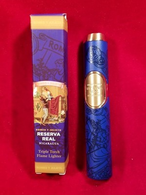 Romeo y Julieta Gold Medallion Blue Triple Torch * NEW * Cigar Lighter Lotus 
