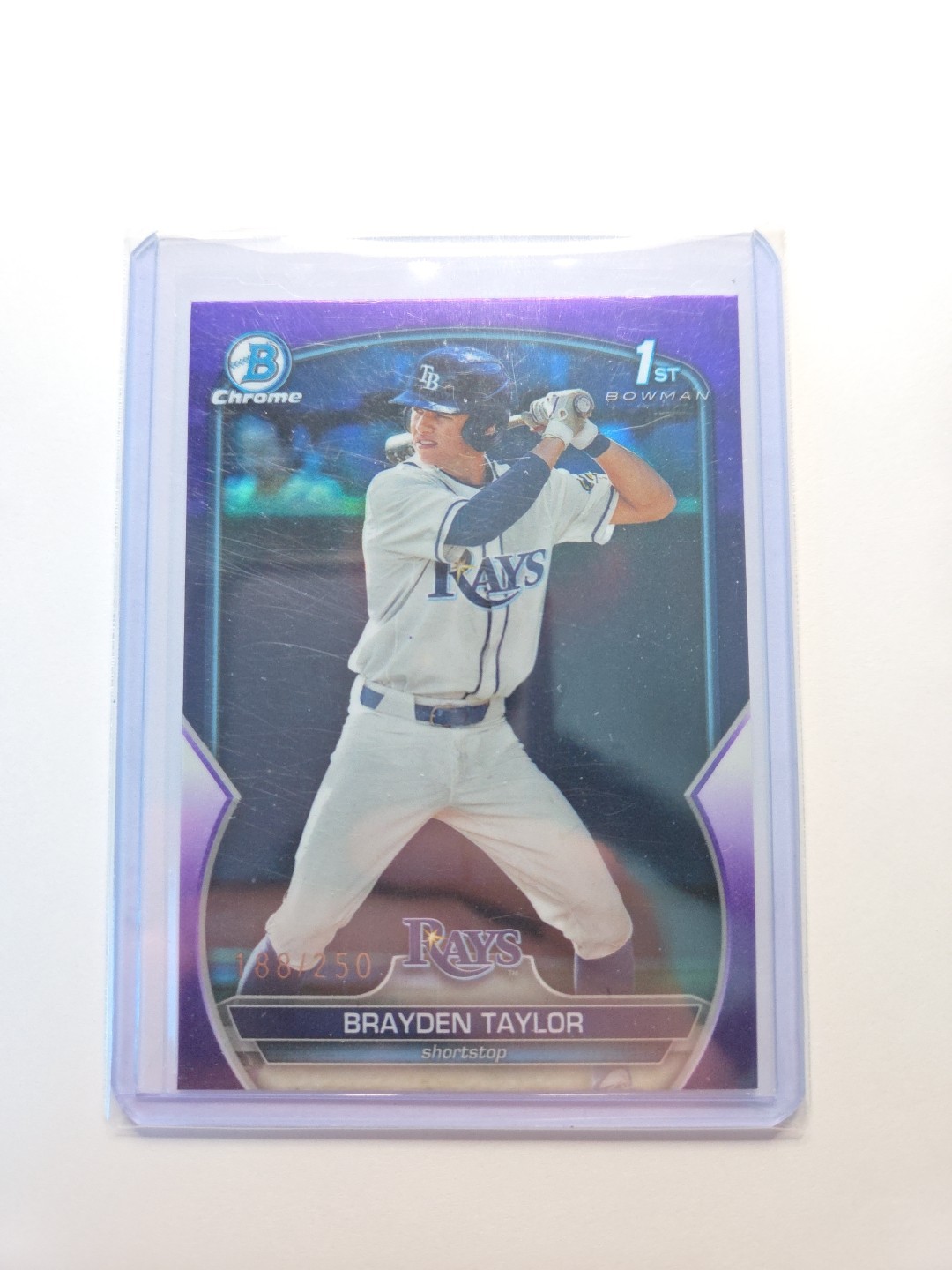 Brayden Taylor 2023 Bowman Chrome 1st Purple Refractor /250 Rays