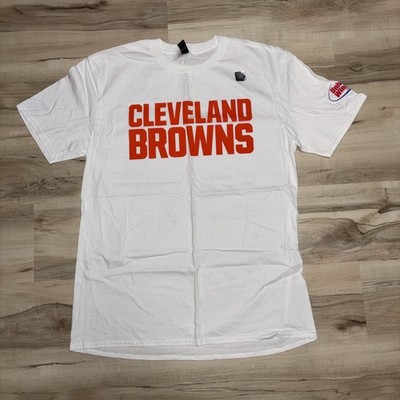 Clevland Browns Shirt Mens Large Brown Football NFL Short Sleeve T-shirt