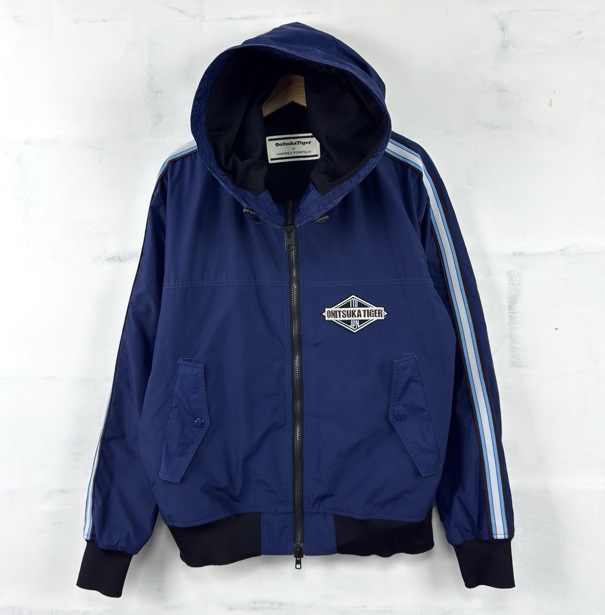 Onitsuka Tiger x Andrea Pompilio Track Suit Hooded Navy Japan