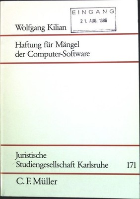 Haftung für Mängel der Computer-Software; Juristische Studiengesellschaft Karlsr