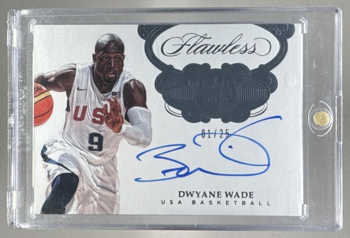 Dwyane Wade 2019 Panini Flawless #USA-DW Basketball USA Auto /25