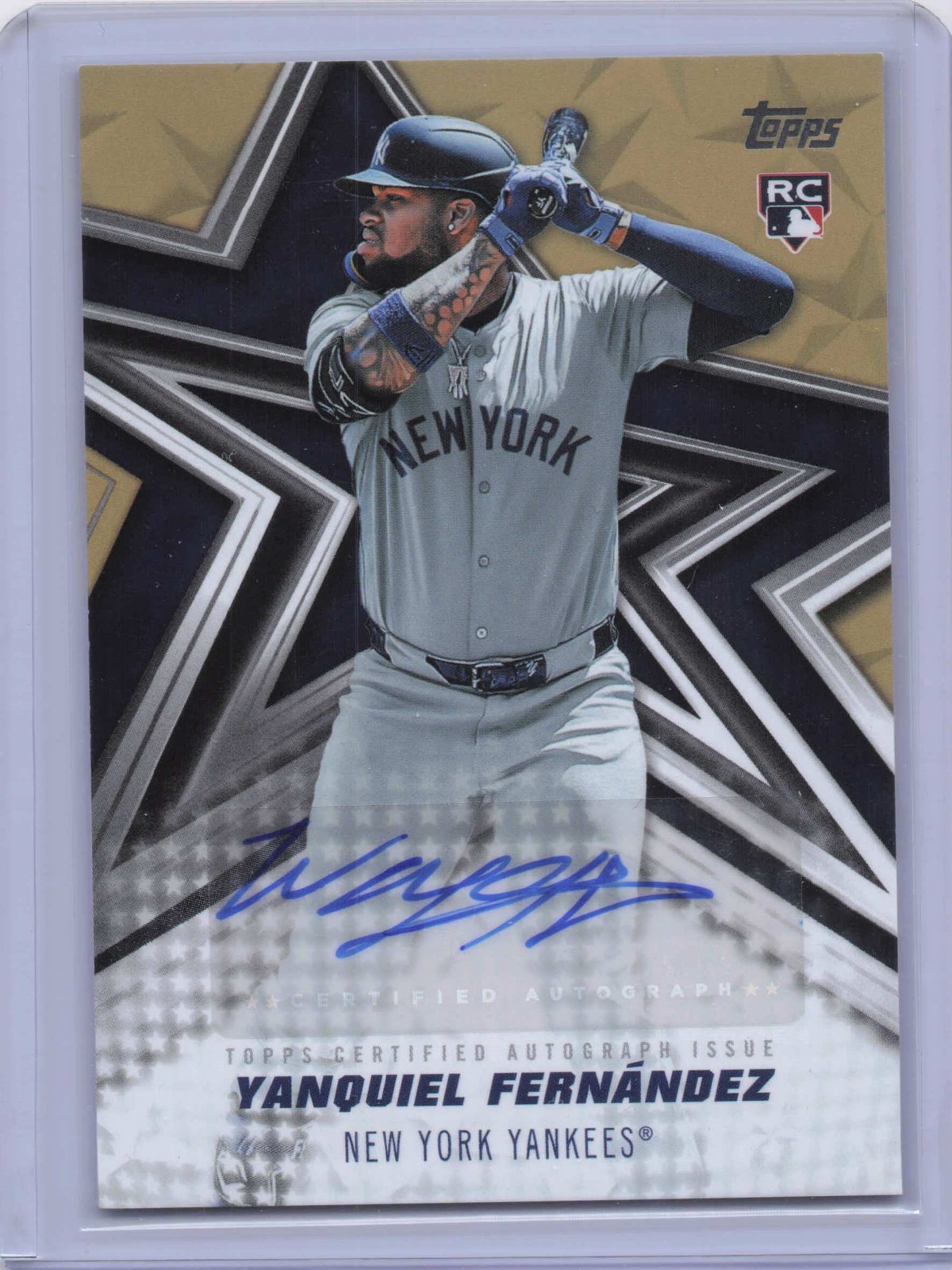 2025 Topps Series 2 #BSA2-YF Yanquiel Fernández Baseball Stars Gold Auto /50