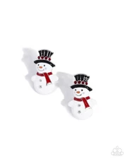 Paparazzi Frosty Flair - Multi - Paint- Post Earrings