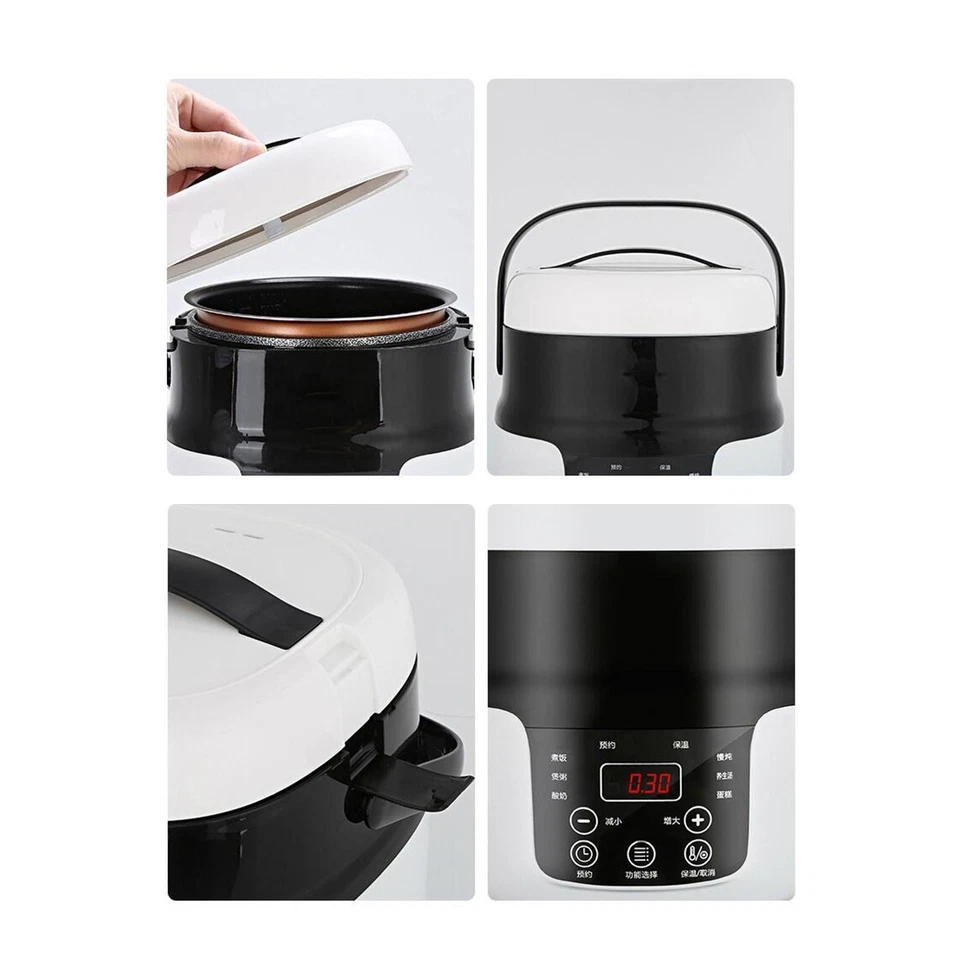 Fahrzeug 2L Mini Reise Reiskocher 12V 24V Reiskochtopf 20x20cm Multifunktional - Bild 2 von 4