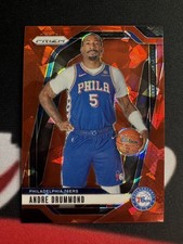 2024-25 Panini Prizm #18 Andre Drummond Philadelphia 76ers Red Ice 
