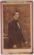 Antique CDV E. Anthony President Jefferson Davis Civil War Portrait New York NY