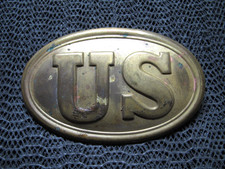 CIVIL WAR US UNION DESIGN BELT BUCKLE VINTAGE RARE REPLICA 1970s UNFINISHED