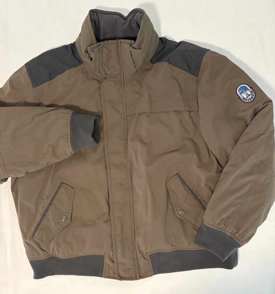 Lands End Expedition Bomber Jacket Mens Large Tall Winter Waterproof Down Brown - Image 4 of 4
