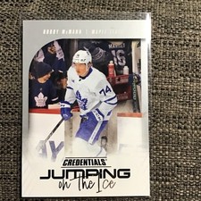 2024-25 UD Credentials Jumping On The Ice Bobby McMann