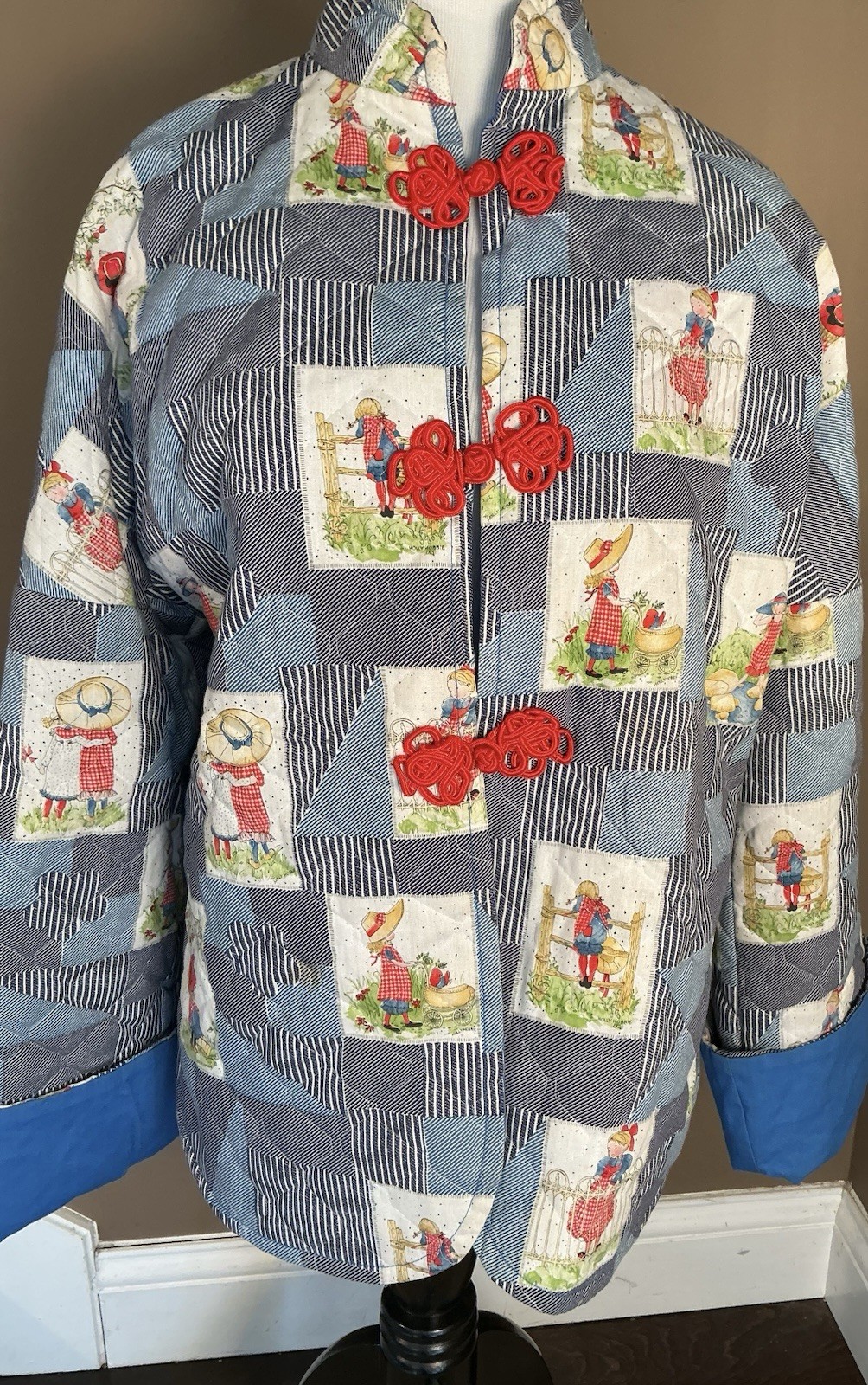 Quilted Patchwork Jacket Sun Bonnet Sue Handmade … - image 3