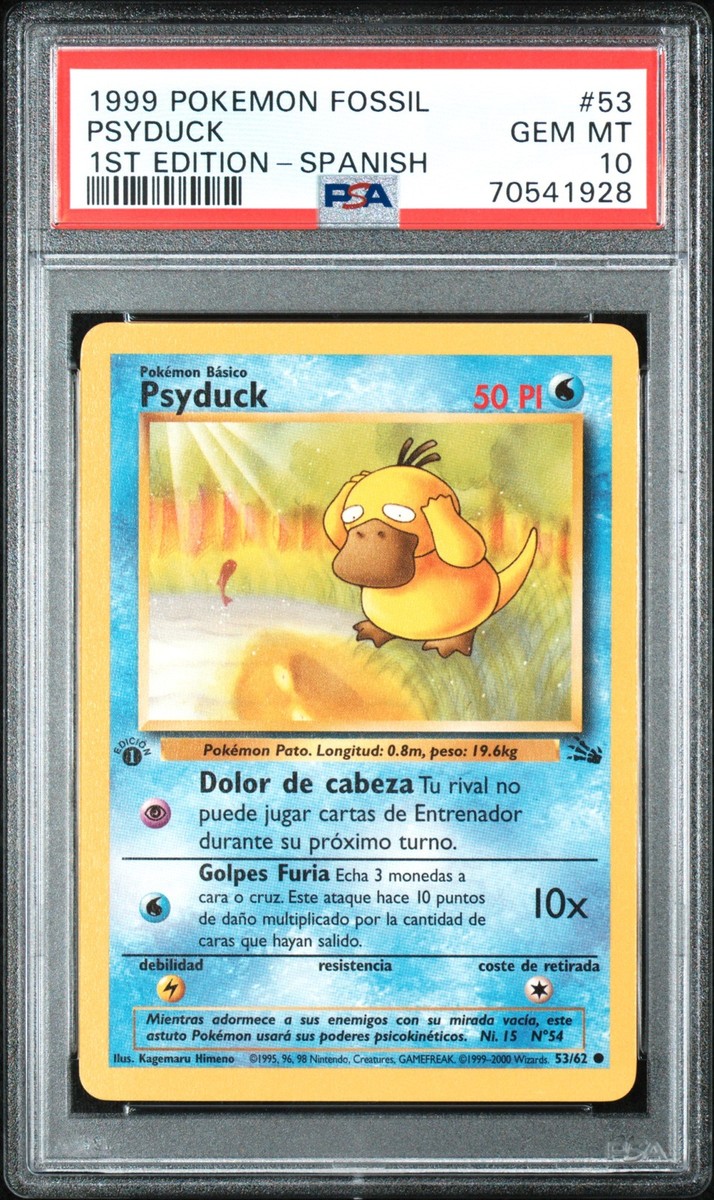 2000 POKEMON SPANISH FOSSIL 1ST EDITION #53 PSYDUCK PSA 10 | eBay
