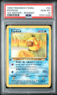 2000 POKEMON SPANISH FOSSIL 1ST EDITION #53 PSYDUCK PSA 10 | eBay