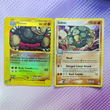 Golem 49/165 Reverse Holo & Golem 6/92 Holo Bundle Vintage Pokemon Cards