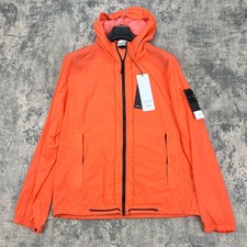 Stone Island Men's Skin Touch Packable Nylon Jacket in Lobster Red (Orange)
