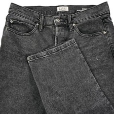Nicole Miller Nomad Super High Rise Straight Jeans Women  s 8/27 Black Button Fly