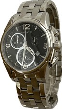 Hamilton Jazzmaster Chrono H326120 Black 42mm Quartz Mens Watch Excellent A6540