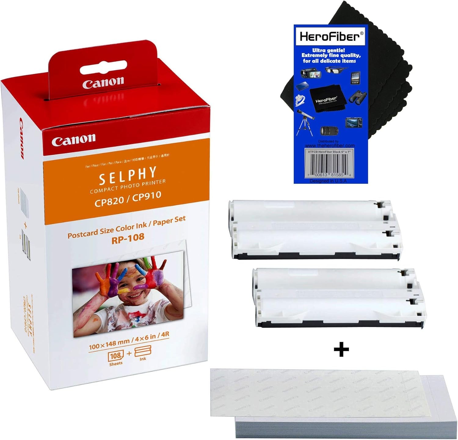 Набор цветных чернил и бумаги Canon RP-108 большой емкости включает 108 листов 2 Чернила и тонер 6690₽