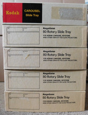 Lot of 5 Vtg Keystone Rotary 80 Slide Tray for Kodak Carousel Slide Projector