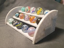 15 Marble Stand!  Fits Shooters!  German, Akro, Peltier, Marbles!