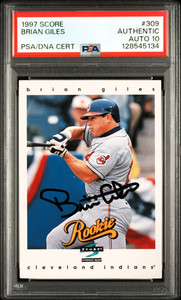 Brian Giles 1997 Score #309 Cleveland Indians Guardians RC PSA DNA Gem Mint 10