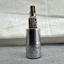 Snap-on Tools USA 1/4" Drive T25 Standard TORX Bit Chrome Socket TTX25E