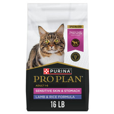 Purina Pro Plan Cat Food Sensitive Skin and Stomach Lamb and Rice Dry Formula