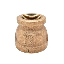 Thrifco 5318029 1/2 inch x 3/8 inch Brass Red Coupling
