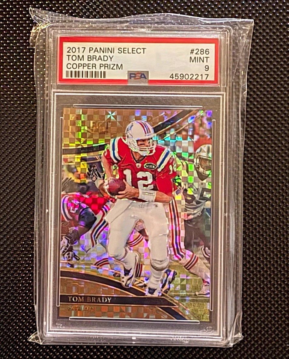 Tom Brady 2017 Panini Select Field Level Copper Prizm  #/75 PSA 9 Mint