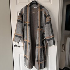 Cardigan donna misto lana Cocogio medio lungo Made in Italy maglione lungo