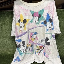 Vintage Mickey Unlimited Mickey Minnie Goofy Donald T-Shirt Y2K Disney XXL 2XL