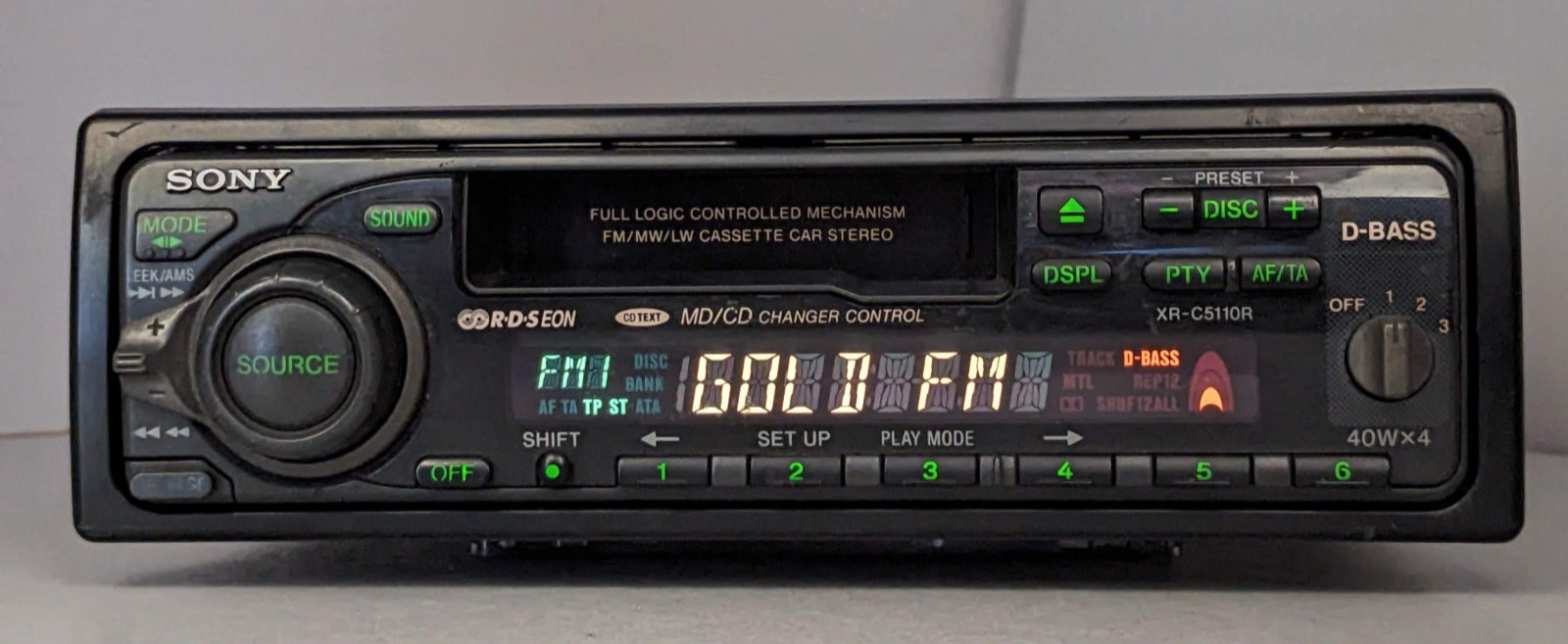 Vintage SONY XR-C5110R Radio Cassette Player Head Unit 4 x 40 W M BUS CD Wech...