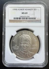 1998-S MS69 $1 Robert Kennedy Silver Commemorative (NGC Certfied)