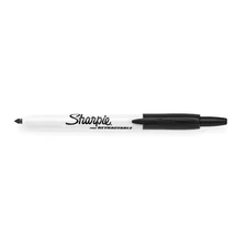 Sharpie 32724Pp Permanent Marker, Black, Fine Tip, Capped, 2 Pk