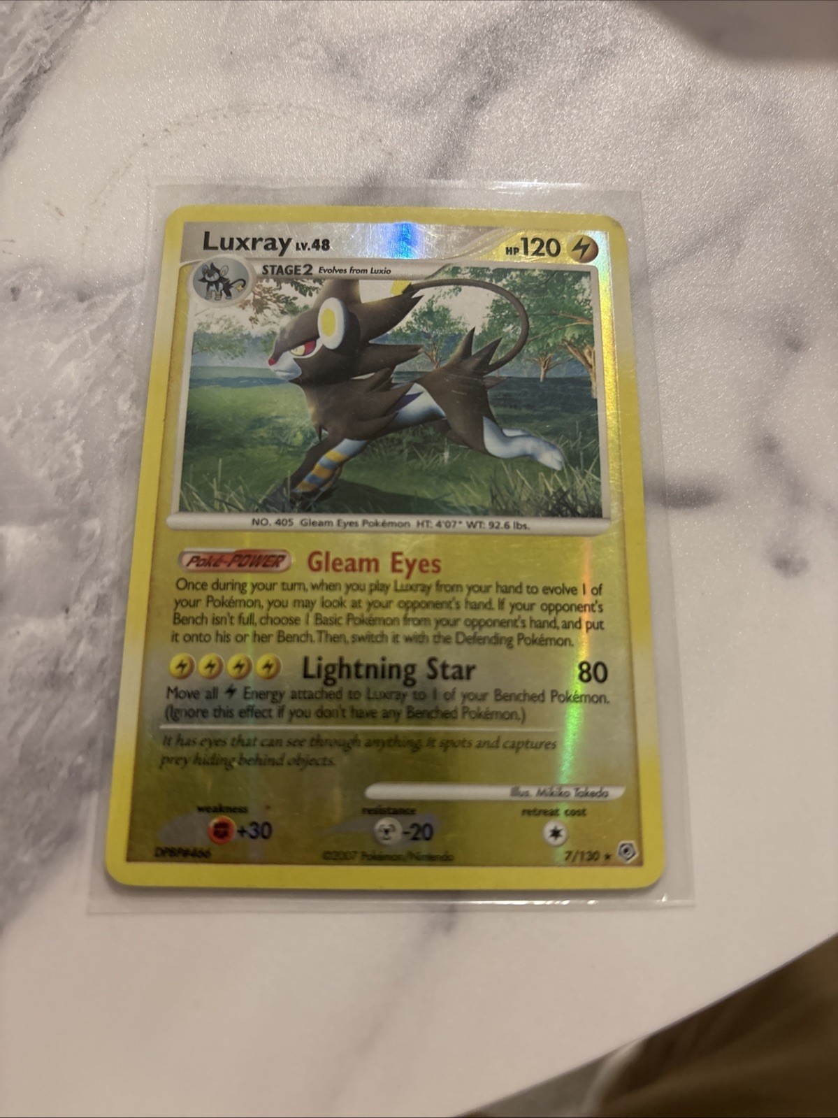 Luxray 7/130 Diamond and Pearl Reverse Holo