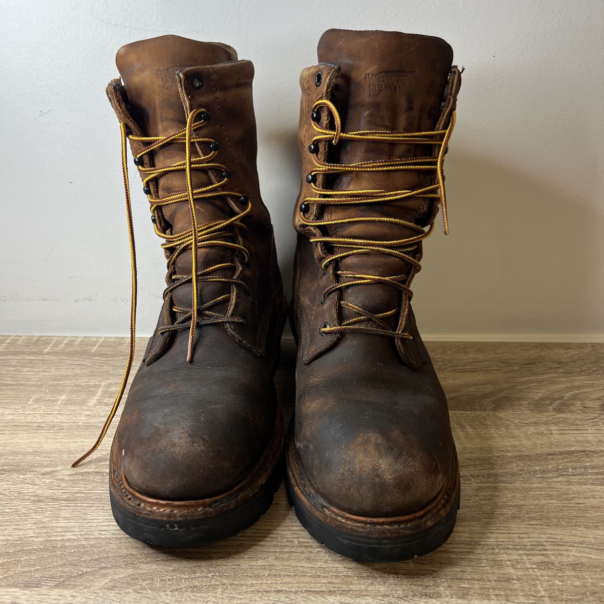 red wing loggermax mens size 9.5 D shoes brown leather soft  display picture 2