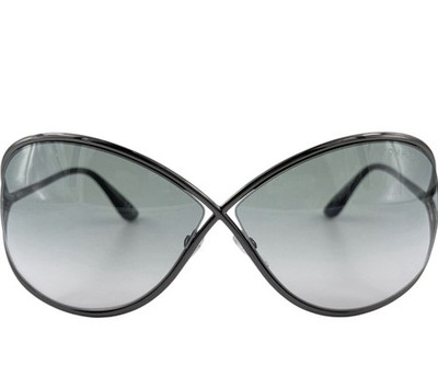 TOM FORD Miranda TF130 Butterfly Oversized Gradient Sunglasses Gunmetal Metal
