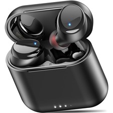 TOZO T6 Wireless Earbuds, Bluetooth Ear Buds, Stereo Sound Small, Dark Black