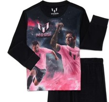 Soccer Messi 2-piece Kids Pajamas Top Pants Set Size Large 10/12 NWT