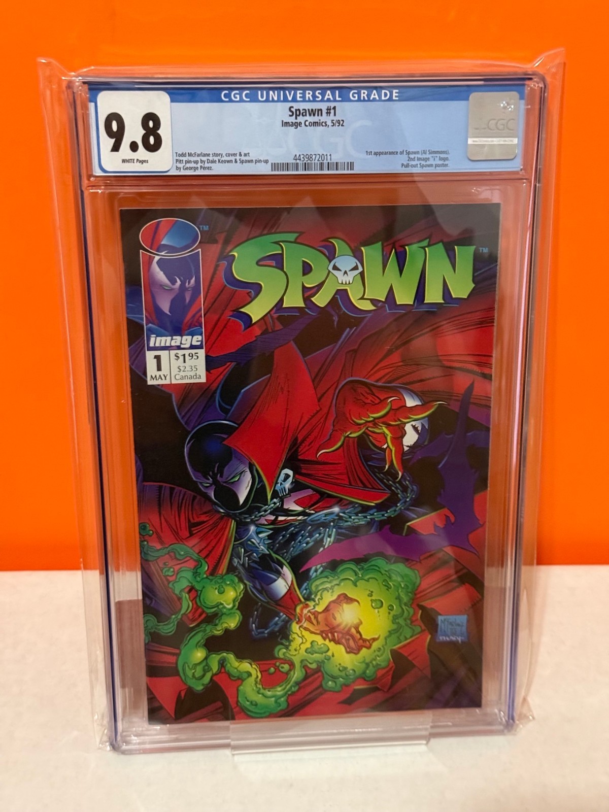 SPAWN #1 (1992) - CGC 9.8 - IMAGE TODD MCFARLANE 1ST APPEARANCE AL SIMMONS NM+