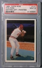 1986 Topps Pete Rose #101 Cincinnati Reds Card PSA 9