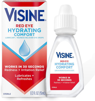 Red Eye Hydrating Comfort Redness Relief and Lubricant Eye Drops to Help Moistur