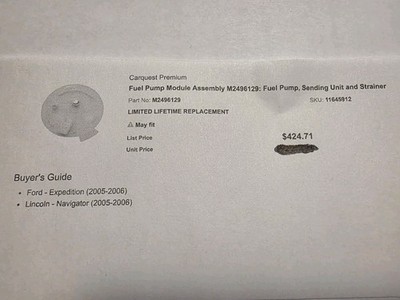 M2496129 Fuel Pump Module Assembly Fits Expedition & Navigator 2005-2006
