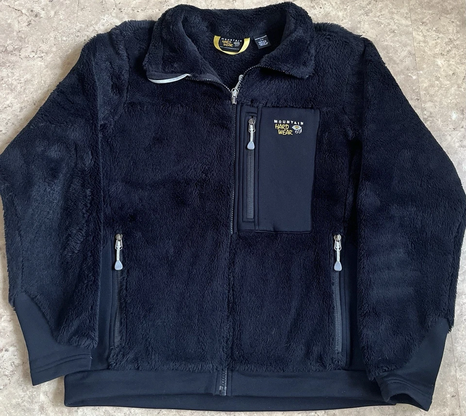 Chaqueta polar Mountain Hardware para mujer M Monkey Man Polartec negra cremallera completa Foto 2 de 4