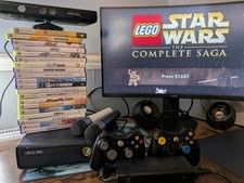 Xbox 360 Slim 250GB Console Bundle with Kinect, 20 Games, 2 mics & 2 Controllers