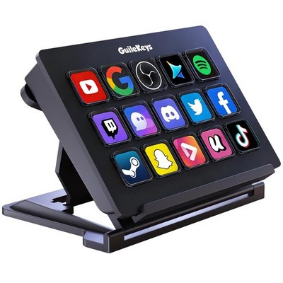 Stream Controller Deck with 15 Macro Keys,Studio Controller Actions in OBS/Tw...