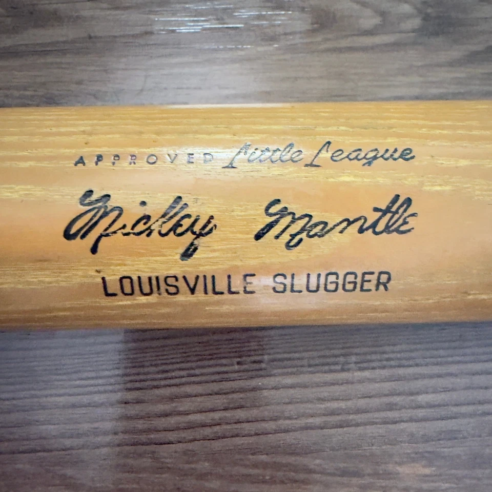 "Bate de béisbol Louisville Slugger 125LL Mickey Mantle madera potenciada 30"" EE. UU. USADO" Foto 3 de 4