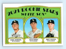2021 Topps Heritage Matt Foster/Dane Dunning/Zack Burdi Rookie Chicago White Sox