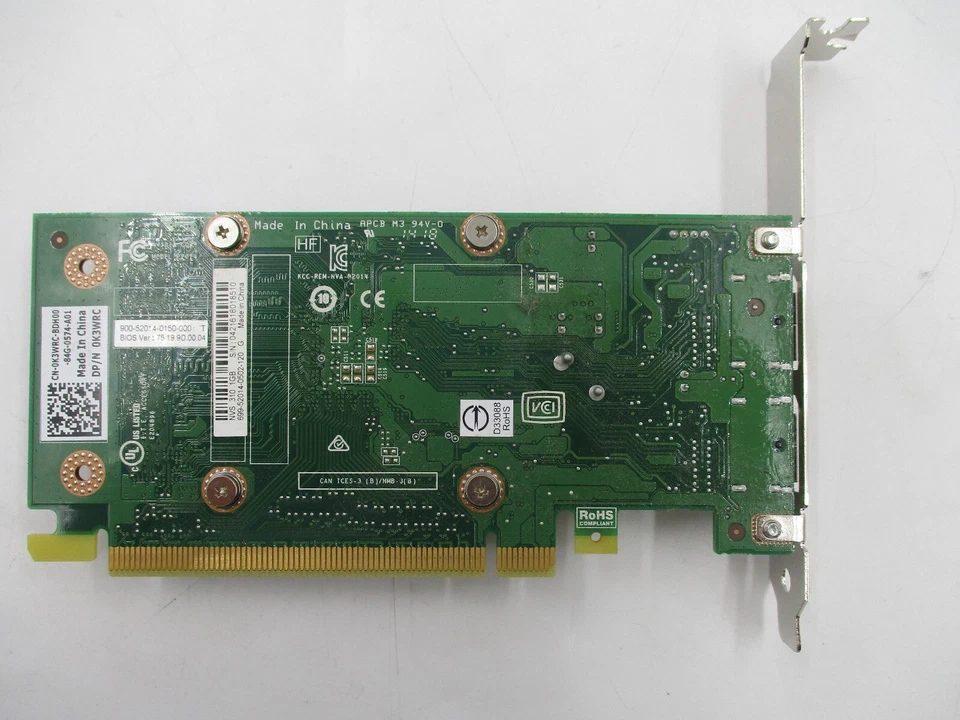 Dell NVIDIA NVS 310 512MB DDR3 PCIe Graphics Card Dell P/N:0K3WRC Tested Working - Image 3 of 4