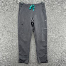 Figs Scrub Pants Womens XS Gray Yola Skinny Scrub Pull On Pants Nurse Pockets